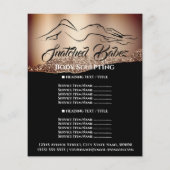 Lichaamsvormende Bouw SPA Logo Roze Prijslijst Flyer (Achterkant)