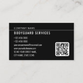 Lichaamswacht Diensten Modern Foto Logo QR Code Visitekaartje (Achterkant)