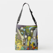Lichaamszak voor Alien Wreaking Havoc Crossbody Tas (Achterkant)
