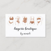 Lichaamszorg Logo QR-code Bikini Ondergoed Roos Visitekaartje (Voorkant)