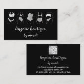 Lichaamszorg Logo QR Code Bikini Ondergoed Winkel Visitekaartje (Voorkant / Achterkant)