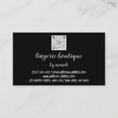 Lichaamszorg Logo QR Code Bikini Ondergoed Winkel Visitekaartje (Achterkant)