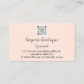 Lichaamszorg Logo QR Code Bikini Ondergoed Winkelg Visitekaartje (Achterkant)