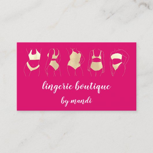 Lichaamszorg Logo QR Code Bikini Ondergoed Winkelr Visitekaartje (Voorkant)