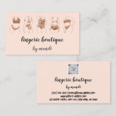 Lichaamszorg Logo QR Code Bikini Onderkleding Wink Visitekaartje (Voorkant / Achterkant)