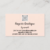 Lichaamszorg Logo QR Code Bikini Onderkleding Wink Visitekaartje (Achterkant)