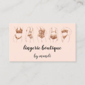 Lichaamszorg Logo QR Code Bikini Onderkleding Wink Visitekaartje (Voorkant)