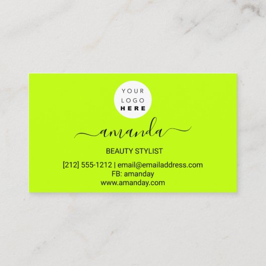 Lichaamszorg Markus Logo Minimalisme Groen Visitekaartje (Achterkant)