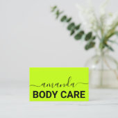 Lichaamszorg Markus Logo Minimalisme Groen Visitekaartje (Staand voorkant)