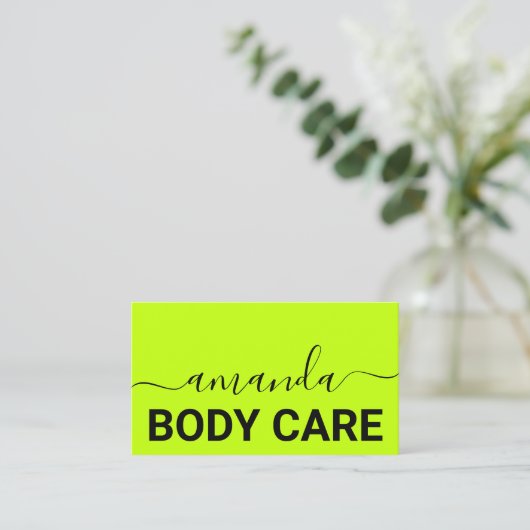 Lichaamszorg Markus Logo Minimalisme Groen Visitekaartje (Staand voorkant)