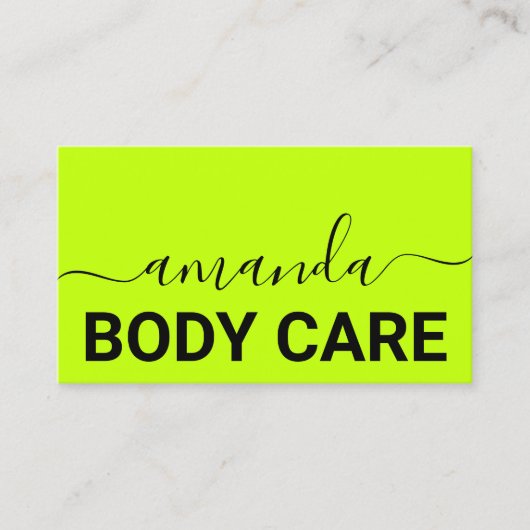 Lichaamszorg Markus Logo Minimalisme Groen Visitekaartje (Voorkant)