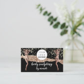 Lichaamszorg Mode Logo QR Code Bikini Black Visitekaartje (Staand voorkant)