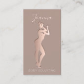 Lichaamszorg Schets QR-code Logo Huid Visitekaartje (Voorkant)