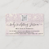 Lichaamszorg Schoonheidssalon QRCode Logo Glitter  Visitekaartje (Achterkant)