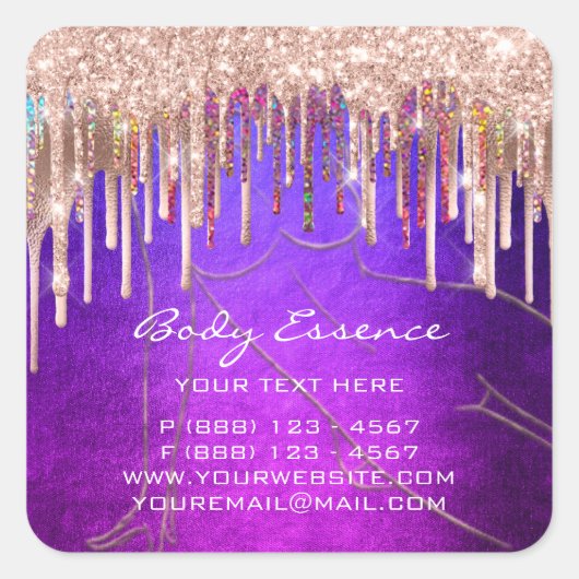 Lichaamszorg Schoonmaken Zeep Balm Cosmetisch Roos Vierkante Sticker (Voorkant)