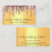 Lichaamszorg scruppant QRCode Logo geel Visitekaartje (Voorkant / Achterkant)