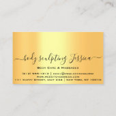 Lichaamszorg scruppant QRCode Logo geel Visitekaartje (Achterkant)