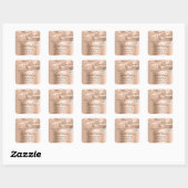 Lichaamszorg sculpend Cosmetica Logo QR Code Roos Vierkante Sticker (Vel)