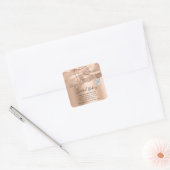 Lichaamszorg sculpend Cosmetica Logo QR Code Roos Vierkante Sticker (Envelop)