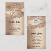 Lichaamszorg sculpend Cosmetica Logo QR Code Roos Visitekaartje (Voorkant / Achterkant)