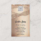 Lichaamszorg sculpend Cosmetica Logo QR Code Roos Visitekaartje (Achterkant)