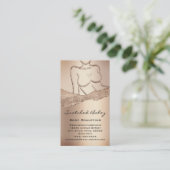 Lichaamszorg sculpend Logo QR Code Glitter Roos Visitekaartje (Staand voorkant)