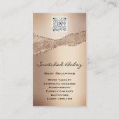 Lichaamszorg sculpend Logo QR Code Glitter Roos Visitekaartje (Achterkant)