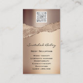 Lichaamszorg sculpend Logo QR Code Roos Glitter Wa Visitekaartje (Achterkant)