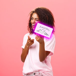 Lichaamszorg sculpend QRCODE Black White Lila Visitekaartje