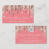 Lichaamszorg sculpend QRCode Logo Glitter Huid Visitekaartje (Voorkant / Achterkant)