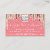 Lichaamszorg sculpend QRCode Logo Glitter Huid Visitekaartje (Achterkant)