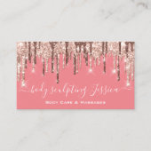 Lichaamszorg sculpend QRCode Logo Glitter Huid Visitekaartje (Voorkant)