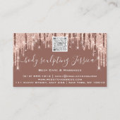 Lichaamszorg sculpend QRCode Logo Glitter Huid Visitekaartje (Achterkant)