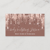 Lichaamszorg sculpend QRCode Logo Glitter Huid Visitekaartje (Voorkant)