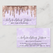 Lichaamszorg sculpend QRCode Logo Paars Visitekaartje (Voorkant / Achterkant)