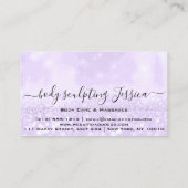 Lichaamszorg sculpend QRCode Logo Paars Visitekaartje (Achterkant)