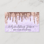 Lichaamszorg sculpend QRCode Logo Paars Visitekaartje (Voorkant)