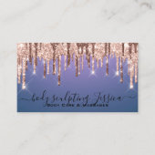 Lichaamszorg sculpend QRCode Logo Paars Visitekaartje (Voorkant)