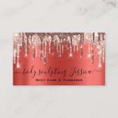 Lichaamszorg sculpend QRCode Logo Red Visitekaartje (Voorkant)