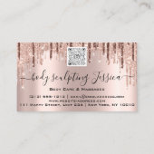 Lichaamszorg sculpend QRCode Logo Roos Roze Visitekaartje (Achterkant)