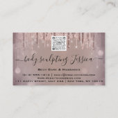 Lichaamszorg sculpend QRCode Logo Rozen Visitekaartje (Achterkant)