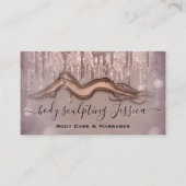 Lichaamszorg sculpend QRCode Logo Rozen Visitekaartje (Voorkant)