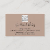 Lichaamszorg sculpend QRCODE-Roos Glitter Brown Visitekaartje (Achterkant)