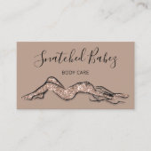 Lichaamszorg sculpend QRCODE-Roos Glitter Brown Visitekaartje (Voorkant)