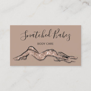 Lichaamszorg sculpend QRCODE-Roos Glitter Brown Visitekaartje