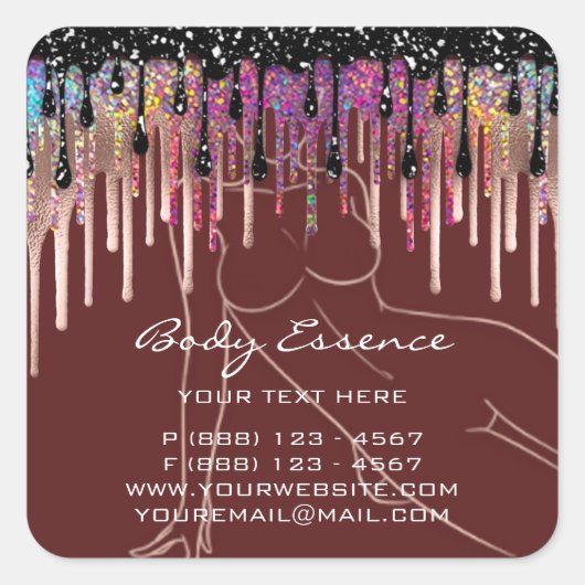 Lichaamszorg Winkelend zeep Balm Cosmetisch boodsc Vierkante Sticker (Voorkant)