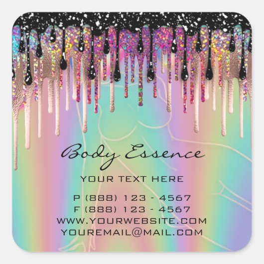 Lichaamverzorging Vormende Zeep Balm Cosmetica Win Vierkante Sticker (Voorkant)