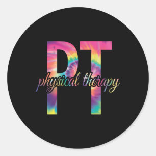 Lichamelijk therapeut Stropdas-dye PT fysiotherapi Ronde Sticker