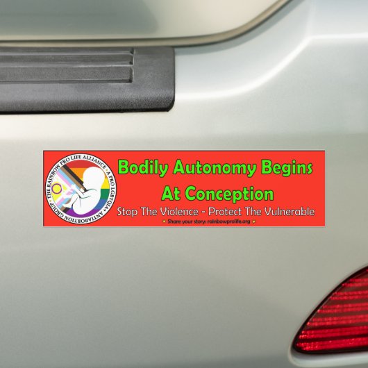 Lichamelijke autonomie begint bij conceptie bumpersticker (Op auto)