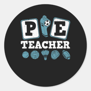Lichamelijke opvoeding Docent PE Docent Phys Ed Sp Ronde Sticker